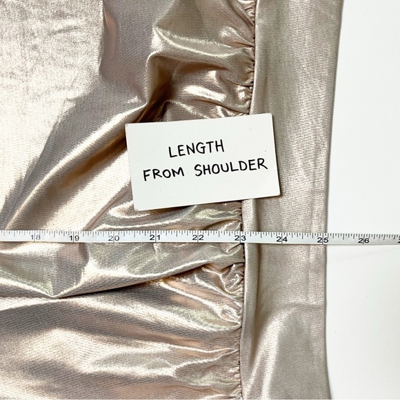 Adyson Parker NWT Liquid Jersey Short Sleeve Top 1X champagne gold shimmer - Picture 7 of 10